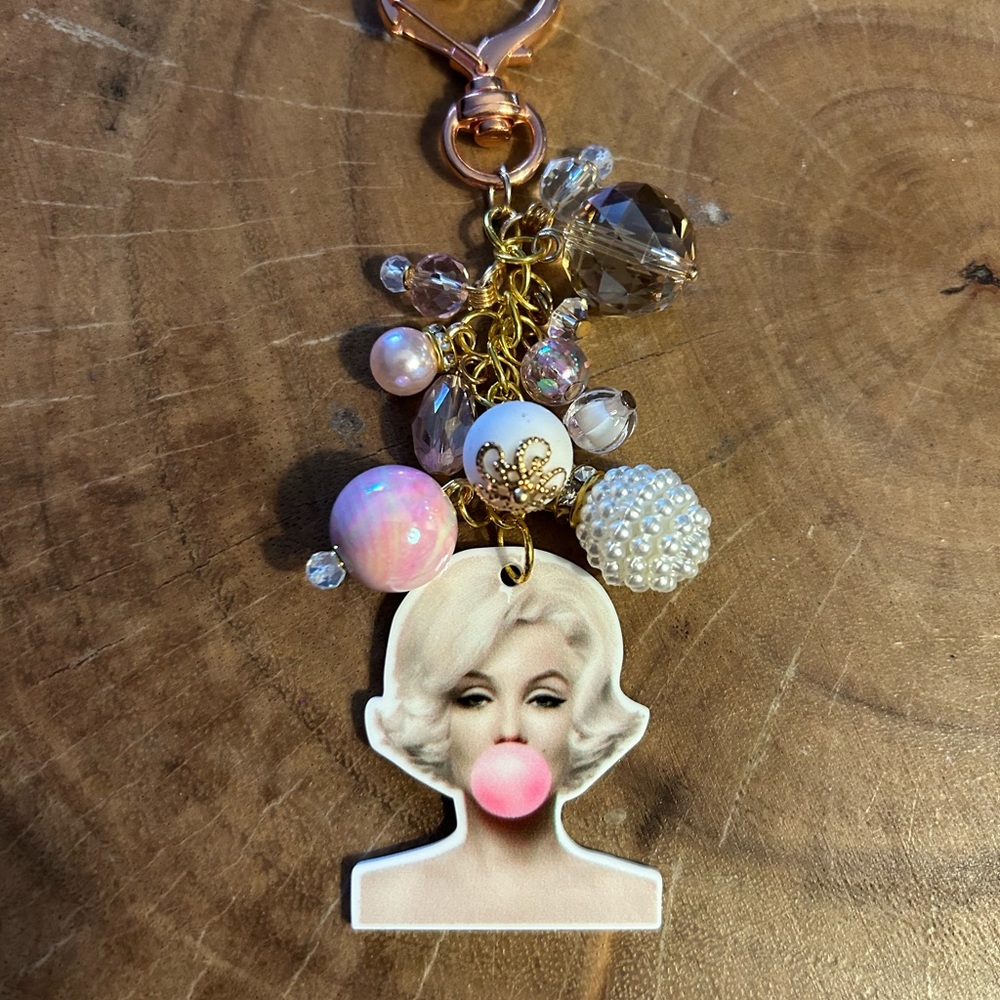 Beautiful keychain,purse, planner or back pac charm accessories